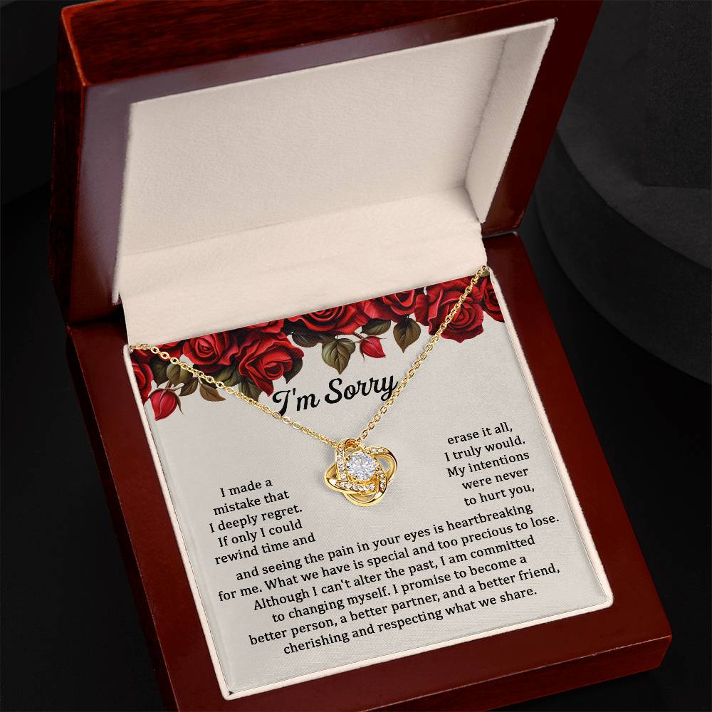 Too Precious to Lose: Apology Love Knot Necklace