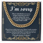 Heartfelt Apology: Wish I Could Cuban Necklace