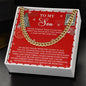 To My Son Cuban Link Chain – A Gift of Love and Guidance This Christmas