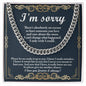 Heartfelt Apology: Wish I Could Cuban Necklace