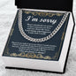 Heartfelt Apology: Wish I Could Cuban Necklace