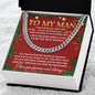 To My Man Cuban Link Chain – A Christmas Gift of Everlasting Love