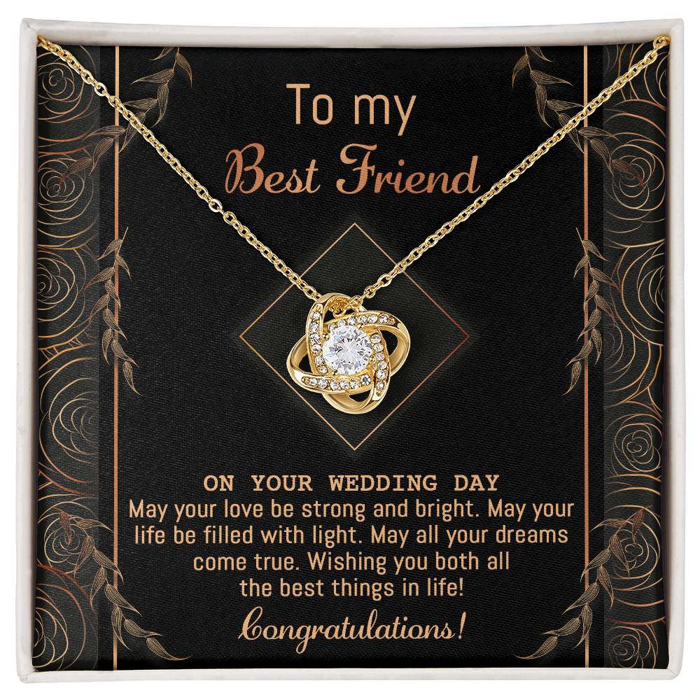 To my Best Friend Love Knot Necklace