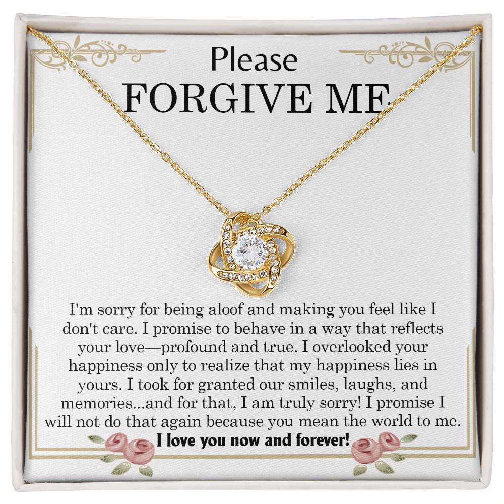 Profound Apology: Forgive Me Love Knot Necklace