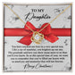 To My Daughter Love Knot Necklace – A Christmas Gift to Brighten Her Heart and Celebrate Memories