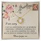Heartfelt Apology: Love Knot Necklace with Sorry Message Card