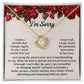 Too Precious to Lose: Apology  Love Knot Necklace