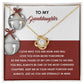 To My Granddaughter - Love Knot Necklace with Heartfelt Message Card