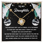 To My Daughter Love Knot Necklace – A Symbol of Strength, Light, and Brilliance