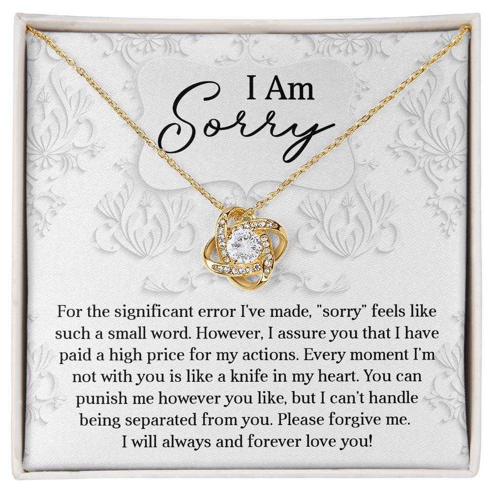 Forever Sorry Love Knot Necklace – A Symbol of True Remorse and Unwavering Love