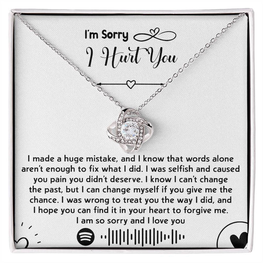 I'm Sorry I Hurt You Love Knot Necklace – A Promise to Change