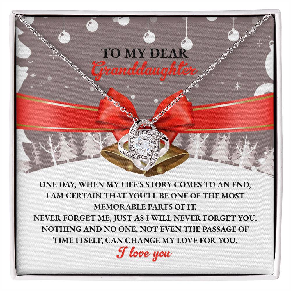 Granddaughter Love Knot Necklace – A Christmas Gift of Eternal Love and Memories