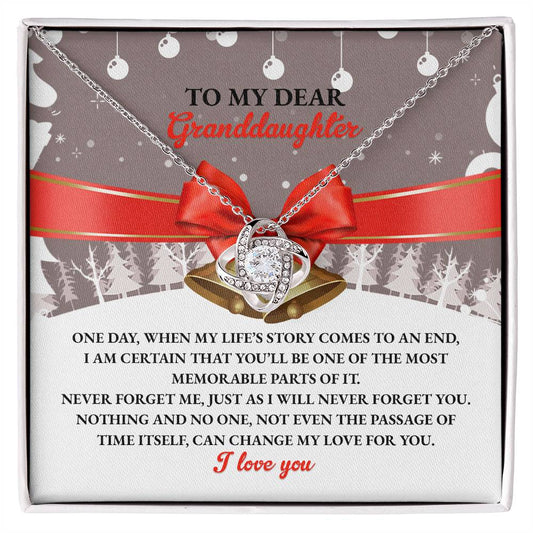 Granddaughter Love Knot Necklace – A Christmas Gift of Eternal Love and Memories