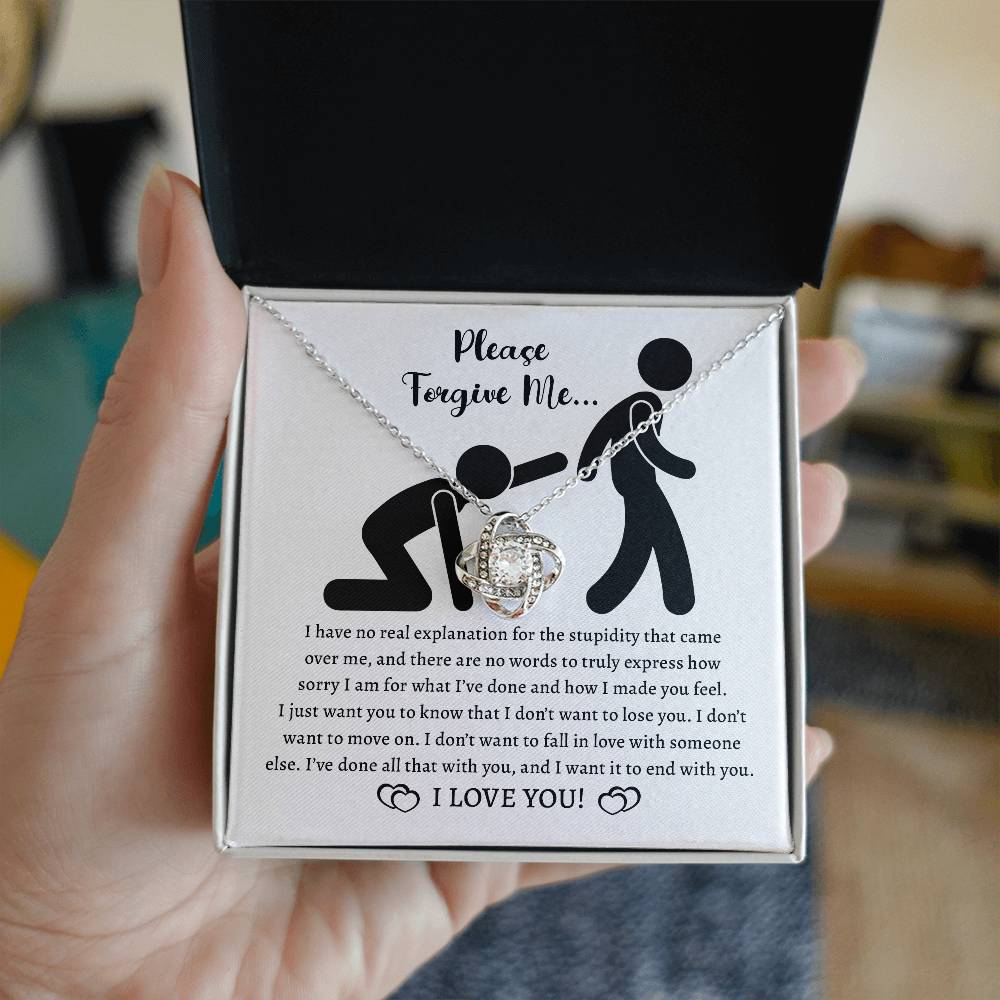 Forgive Me Love Knot Necklace – A Plea from the Heart