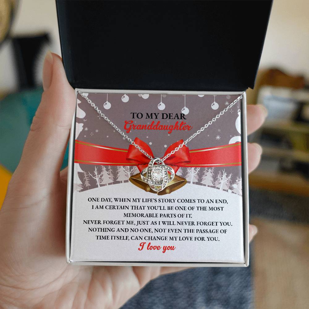 Granddaughter Love Knot Necklace – A Christmas Gift of Eternal Love and Memories