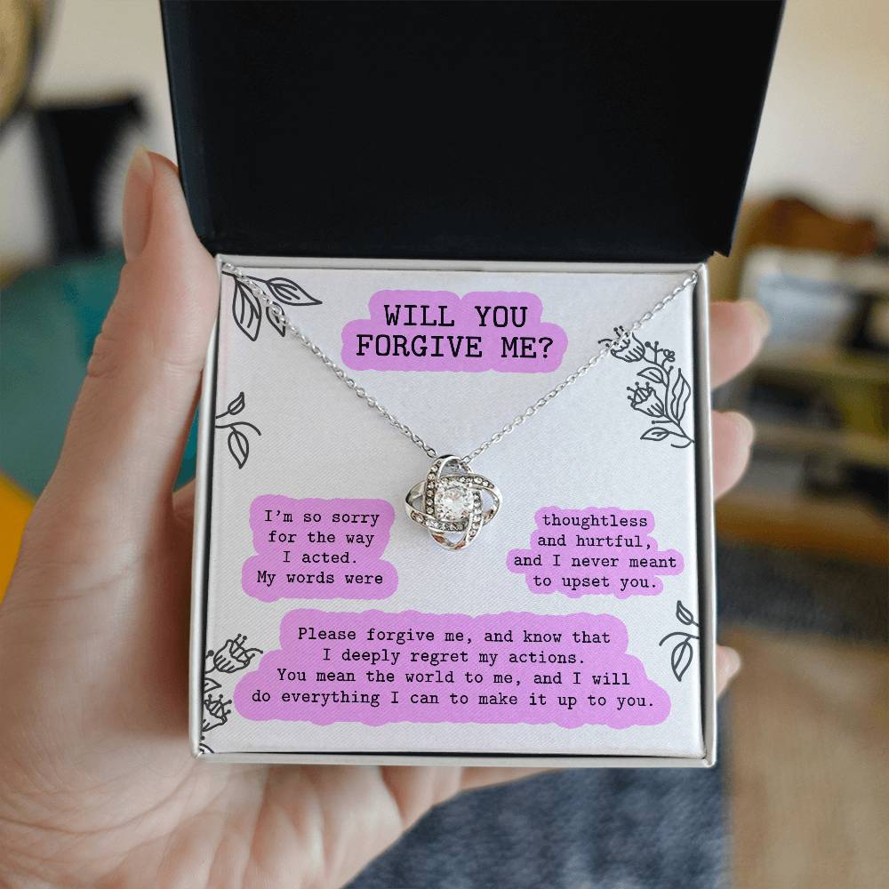 Heartfelt Regret Love Knot Necklace