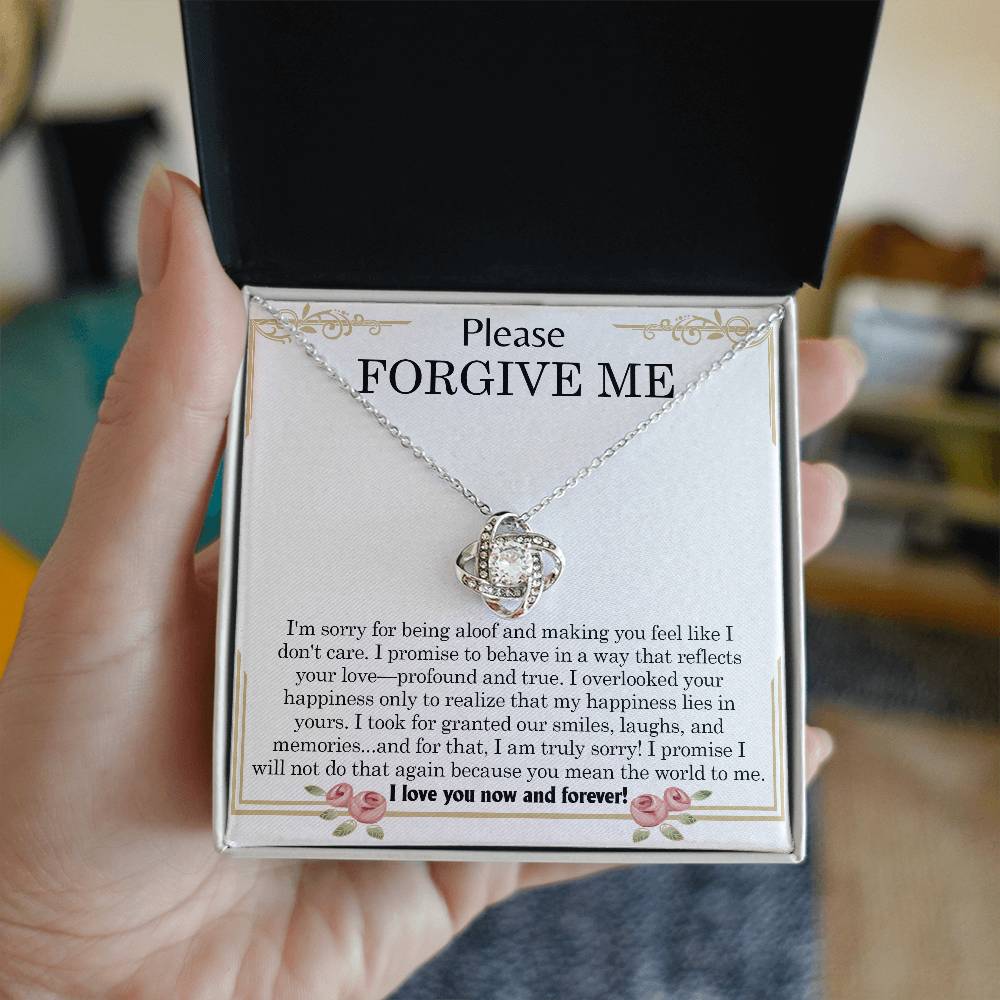 Profound Apology: Forgive Me Love Knot Necklace