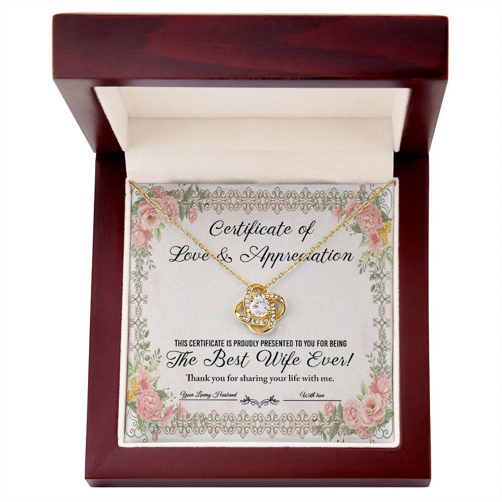 Certificate of Love & Appreciation - The Best Wife Ever