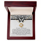 Heartfelt Regret: Love Knot Necklace with Apology Message Card