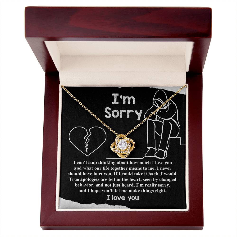 Apology Love Knot Necklace – A Promise to Make Things Right