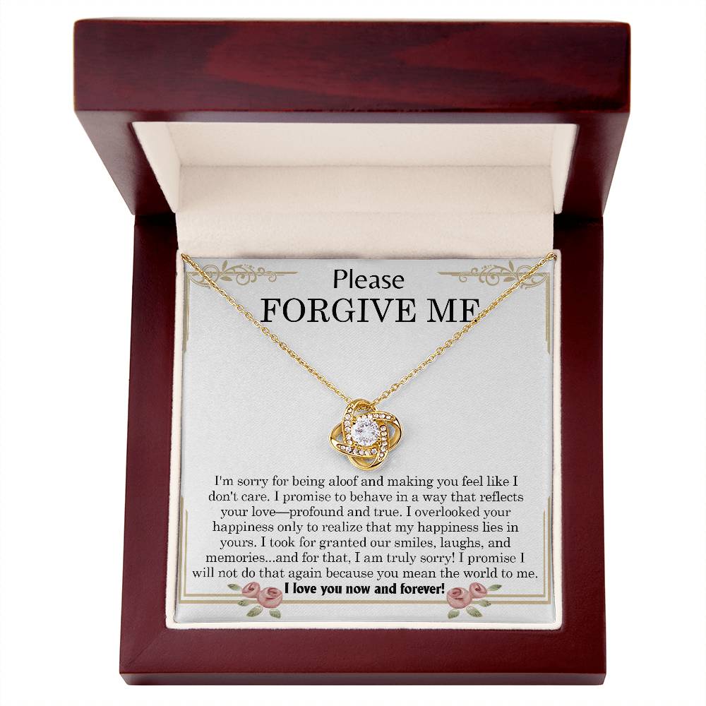 Profound Apology: Forgive Me Love Knot Necklace