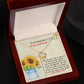 To Our Beautiful Daughter - Sunflower Love Knot Necklace