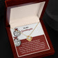 To My Granddaughter - Love Knot Necklace with Heartfelt Message Card