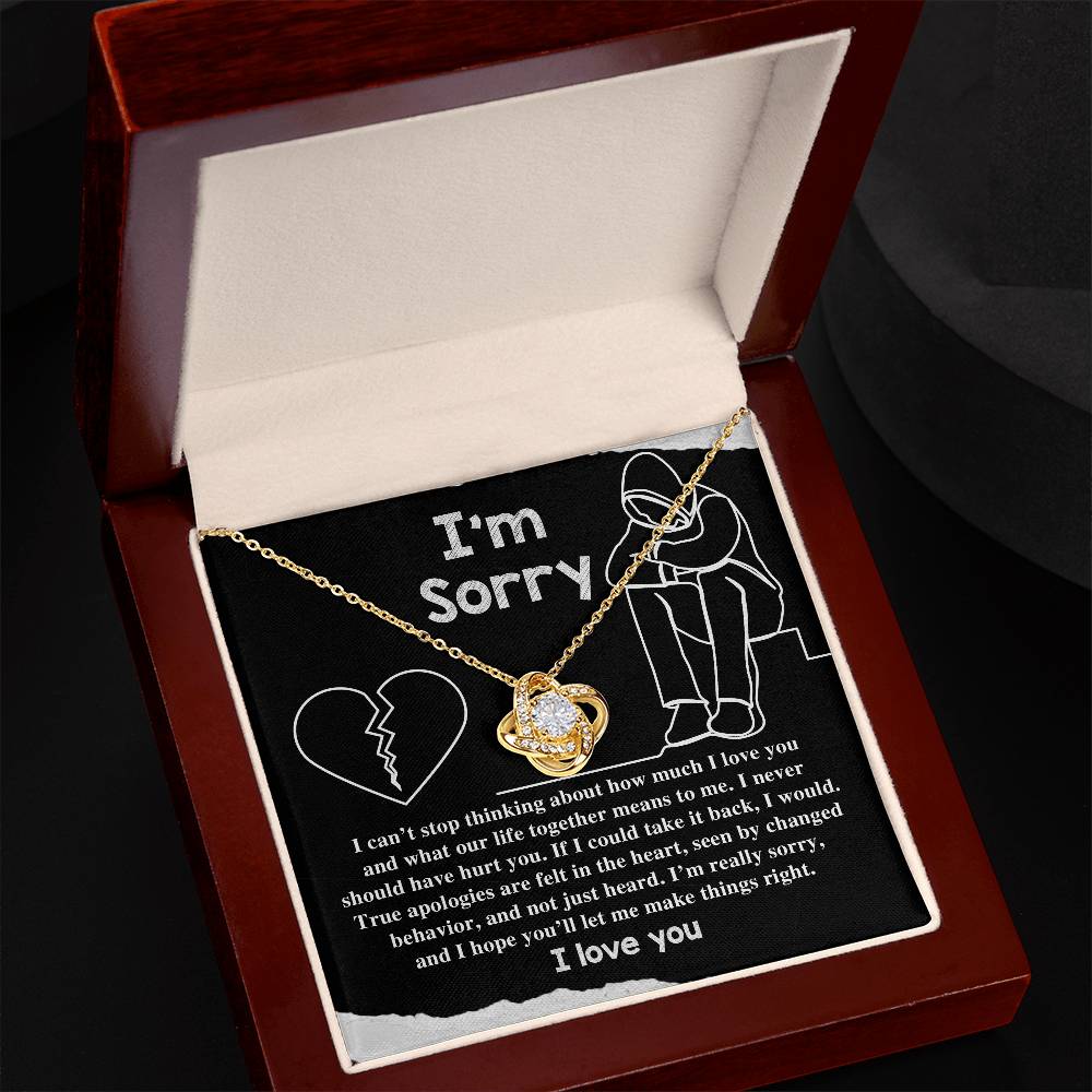 Apology Love Knot Necklace – A Promise to Make Things Right