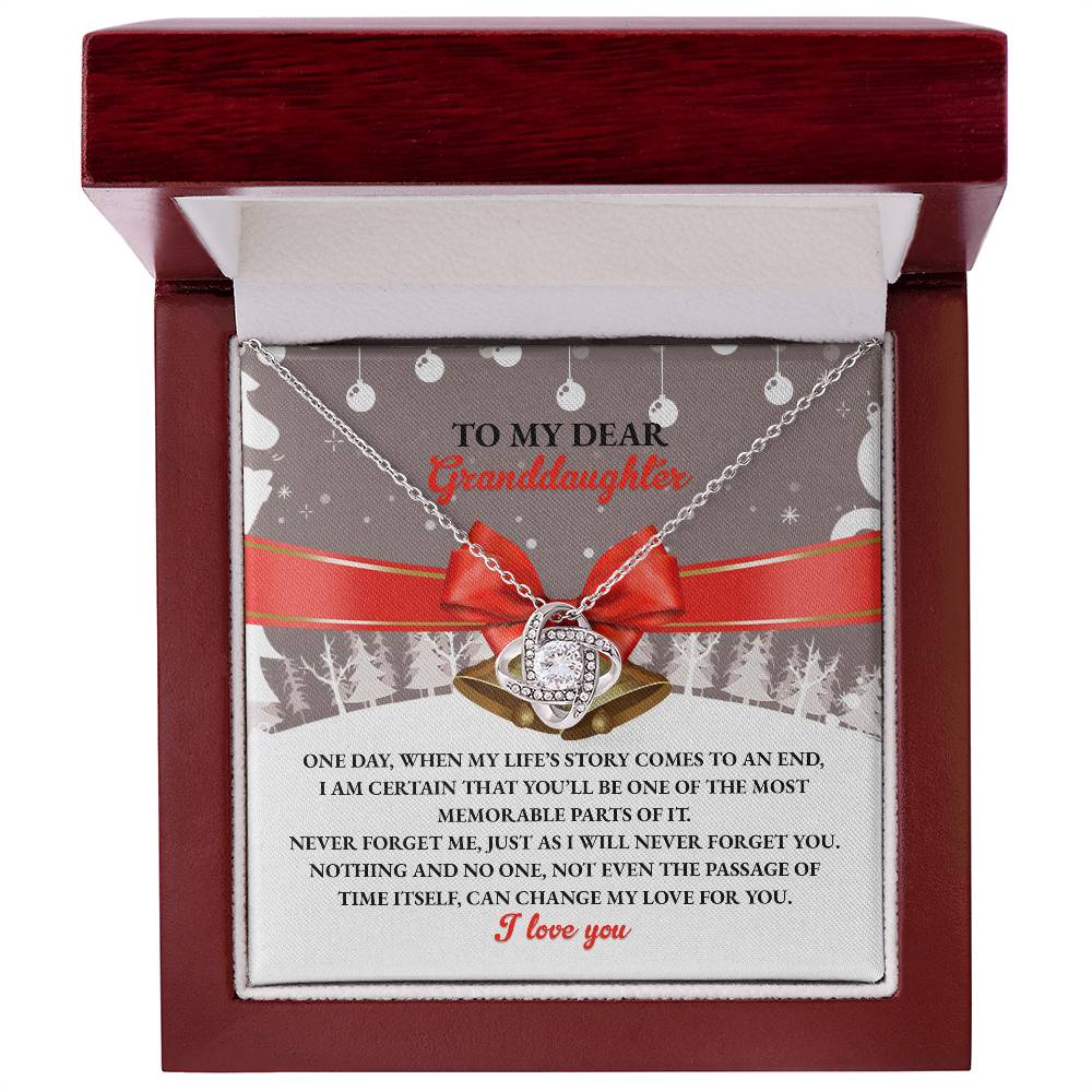 Granddaughter Love Knot Necklace – A Christmas Gift of Eternal Love and Memories