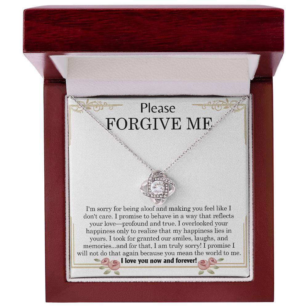 Profound Apology: Forgive Me Love Knot Necklace