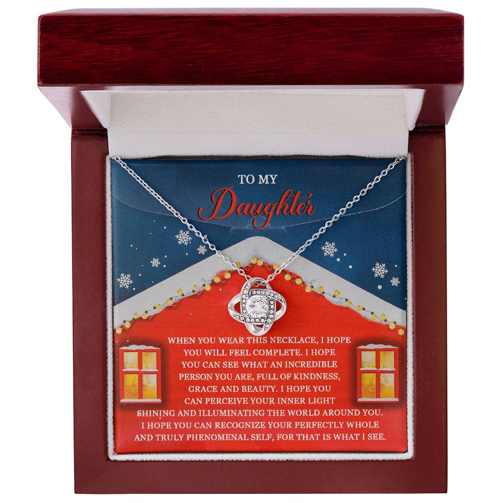 To My Daughter Love Knot Necklace – A Christmas Gift of Love, Beauty, and Confidence