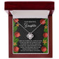 To My Beautiful Daughter Love Knot Necklace – A Christmas Gift of Unconditional Love and Support
