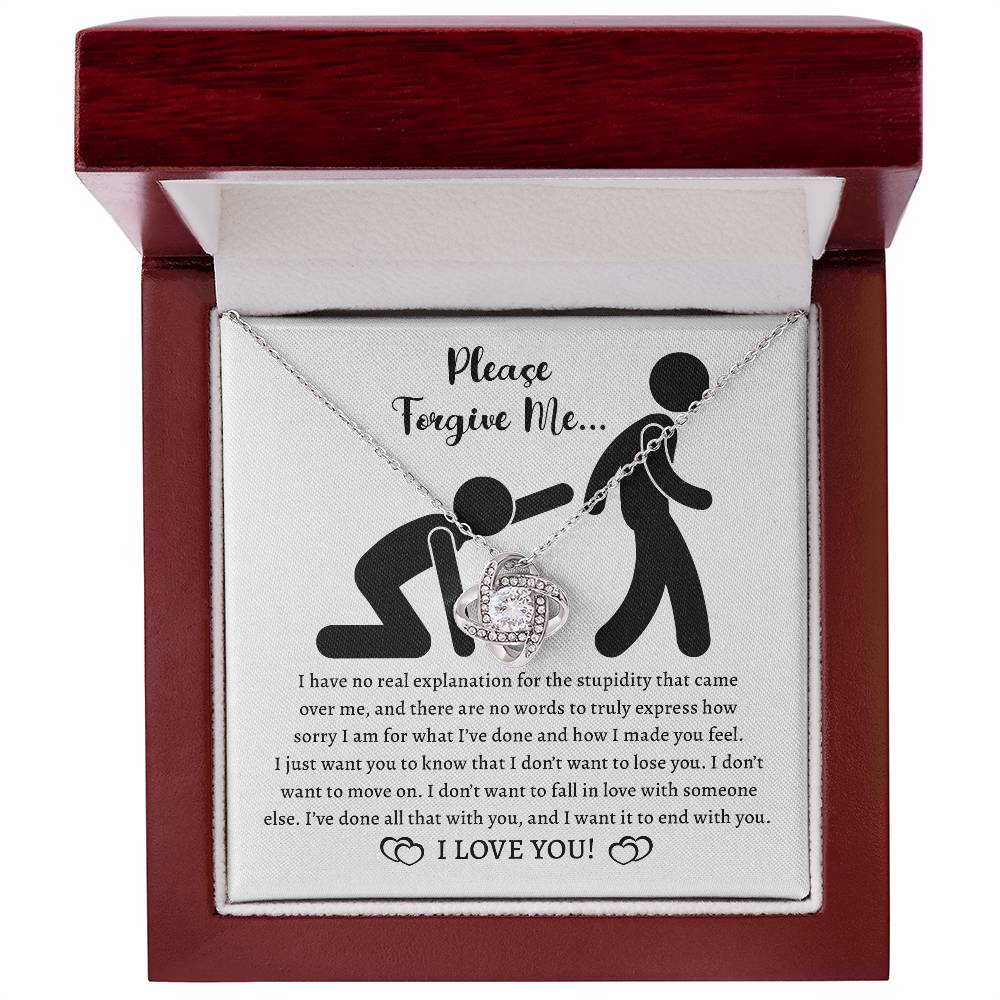 Forgive Me Love Knot Necklace – A Plea from the Heart