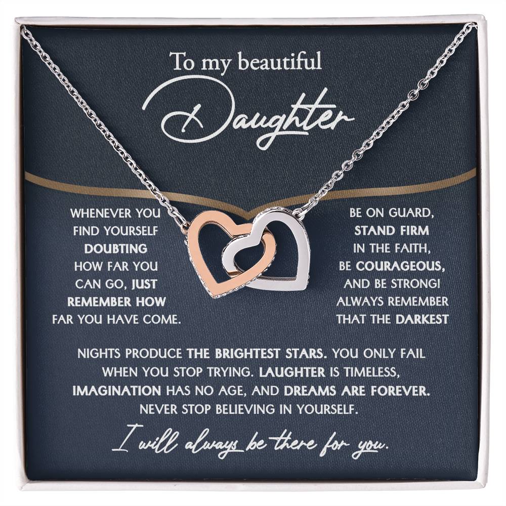 Radiant Inspiration: Personalized Daughter Message Necklace