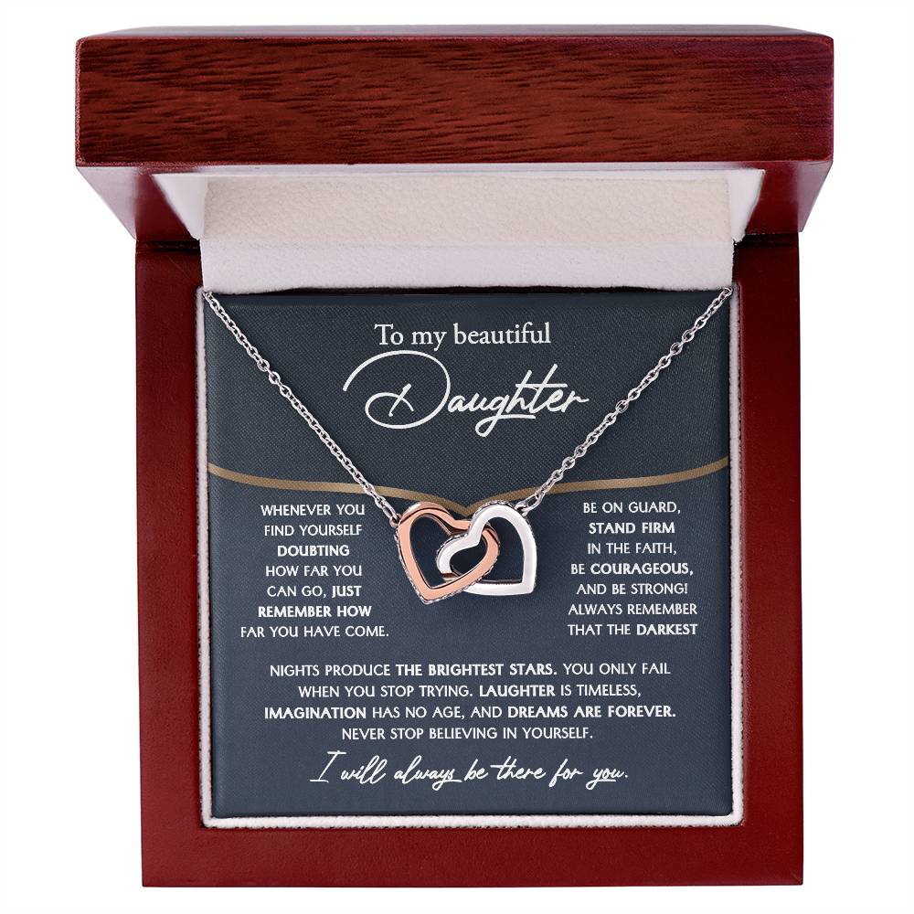 Radiant Inspiration: Personalized Daughter Message Necklace