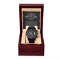 To Our Soon-to-Be Son-in-Law – Black Chronograph Watch