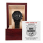 To Our Valiant Ring Security – Black Chronograph Watch