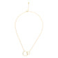 Grandma Necklace 14K Gold Plated Two Circle Interlocking Pendant Necklace