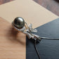 Tahitian pearl necklace with silver setting