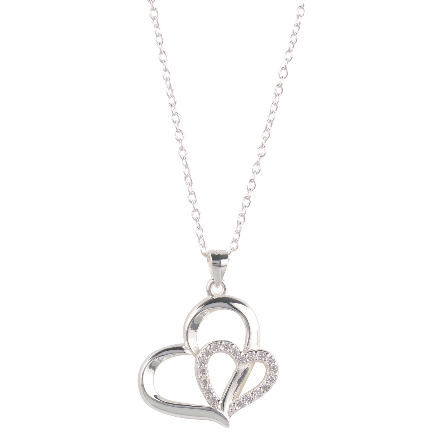 Grandma Eternity Love Heart Pave Necklace